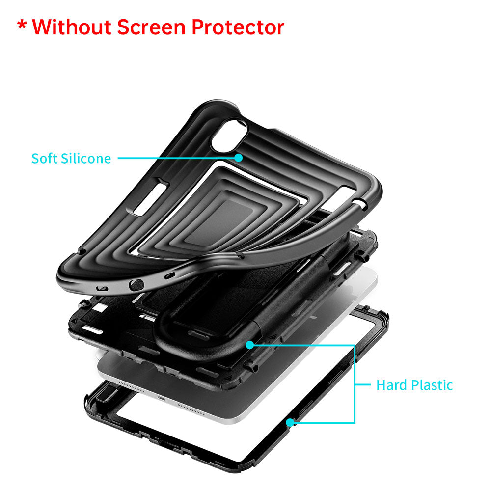 WSC-iPad-M6 | iPad mini 6 | Rugged Case with Kick-Stand & Folding Grip