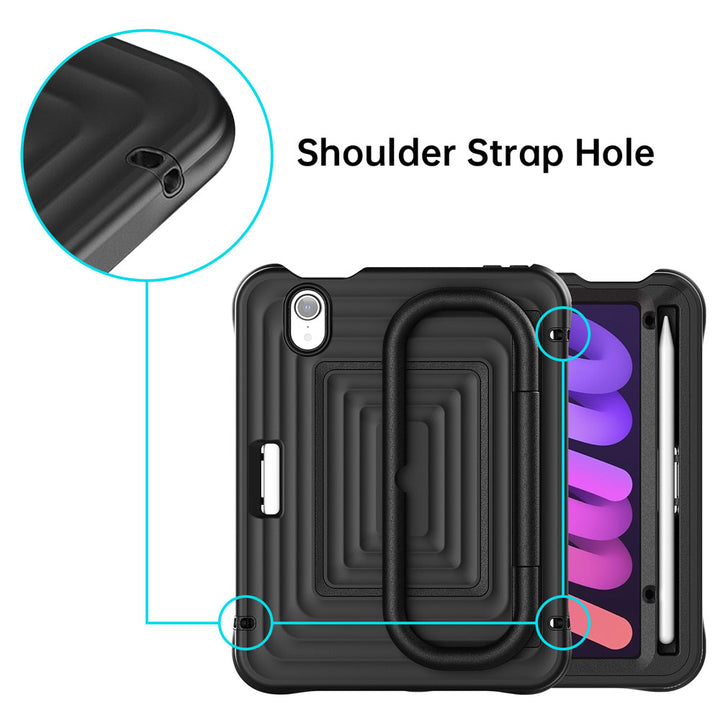 WSC-iPad-M6 | iPad mini 6 | Rugged Case with Kick-Stand & Folding Grip