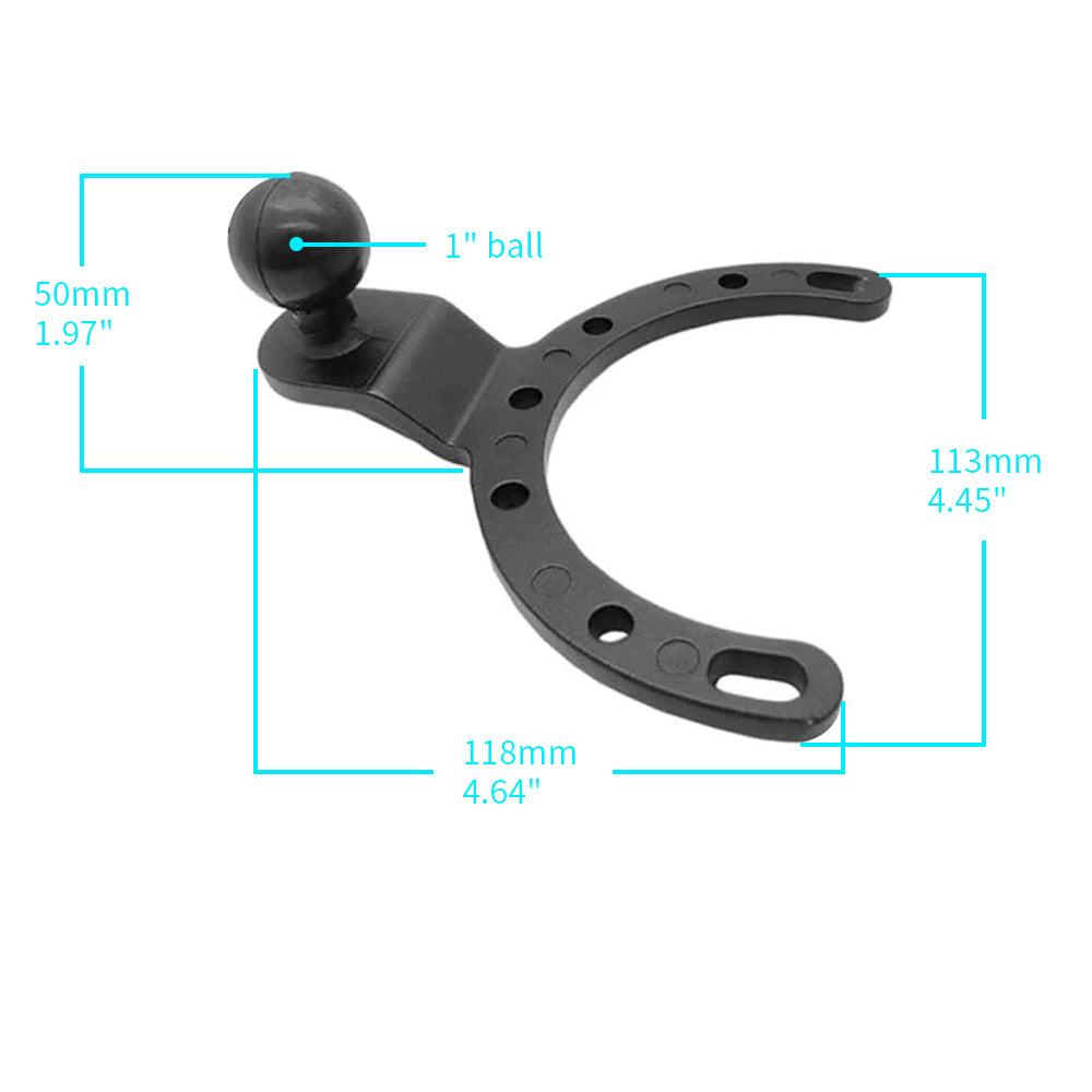 X-P32T | Heavy-Duty Motorcycle Fuel / Oil Tank Mount * LARGE | ONE-LOCK for Tablet