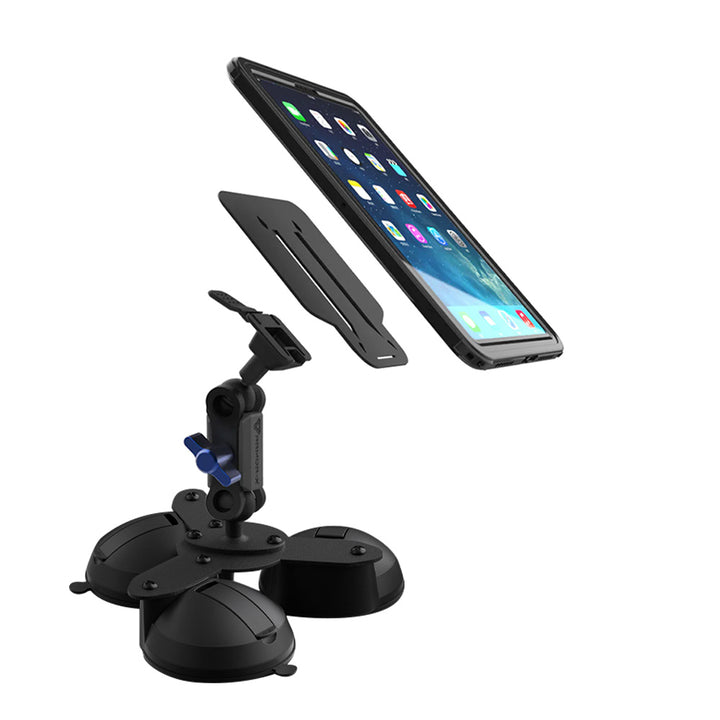 ARMOR-X ONE-LOCK Glass Triple Suction Cup Mount TYPE-K for tablet