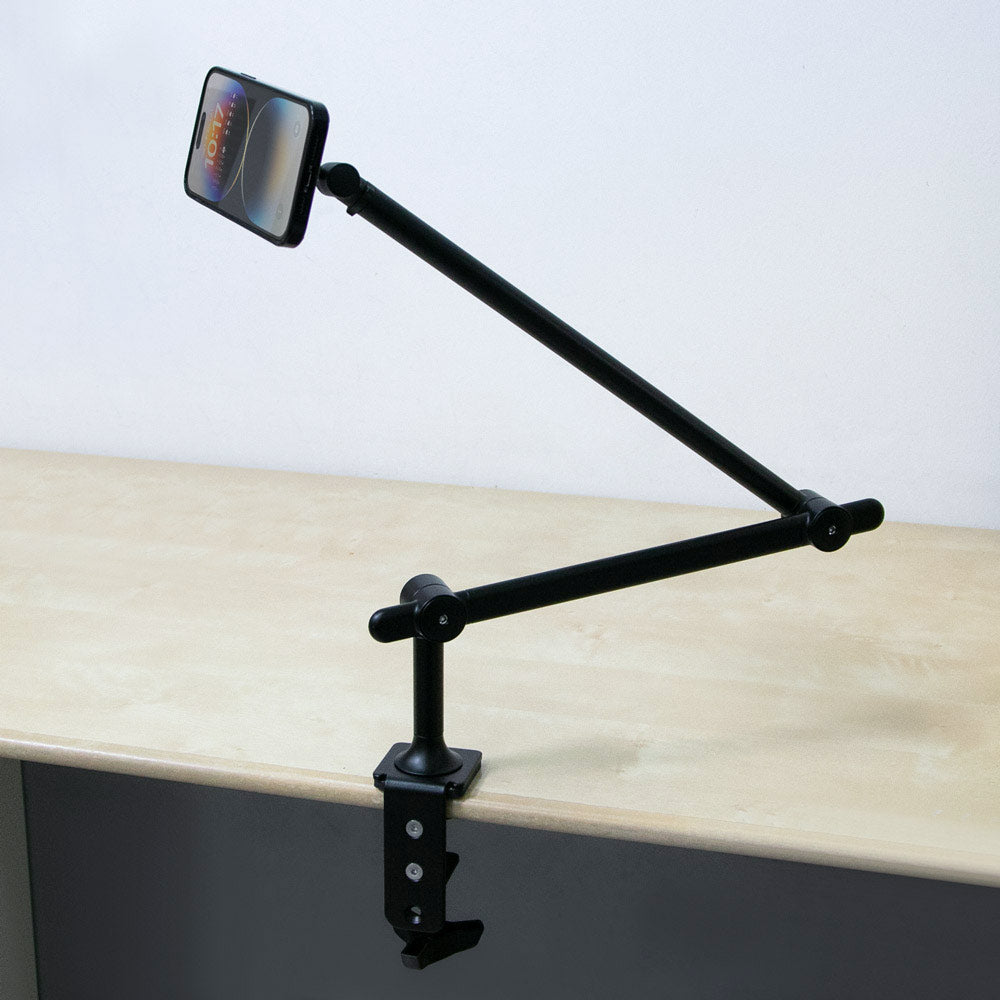 ARMOR-X aluminum adjustable arm clamp mount for phone.