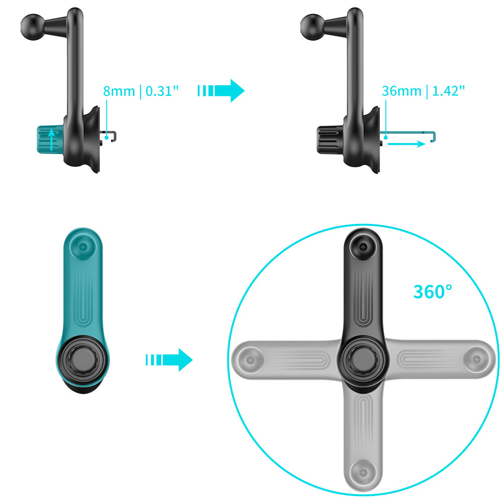 X162K | Car Air Vent Mount | TYPE-K For ActiveKEY