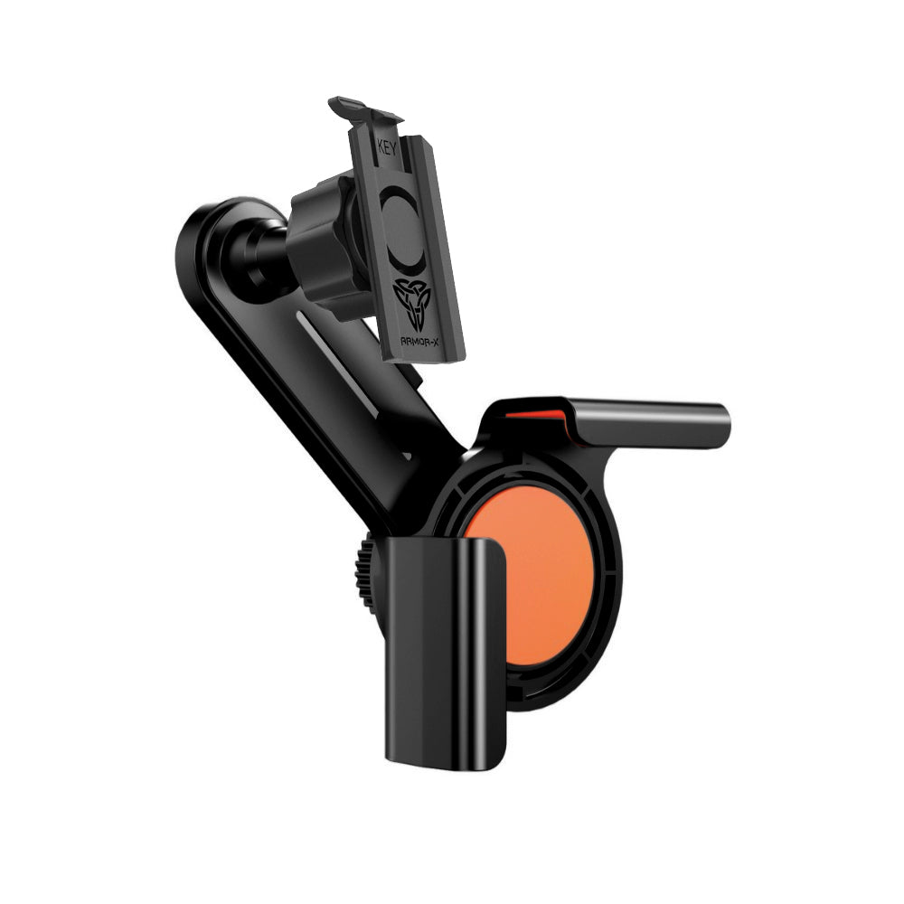 ARMOR-X Car Center Console Screen Fixed Clip Mount for phone. Mounting on the corners of the car center console screen with its adjustable knob.