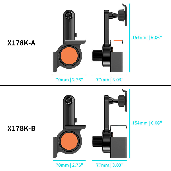 X178K | Car Center Console Screen Fixed Clip Mount | TYPE-K For ActiveKEY