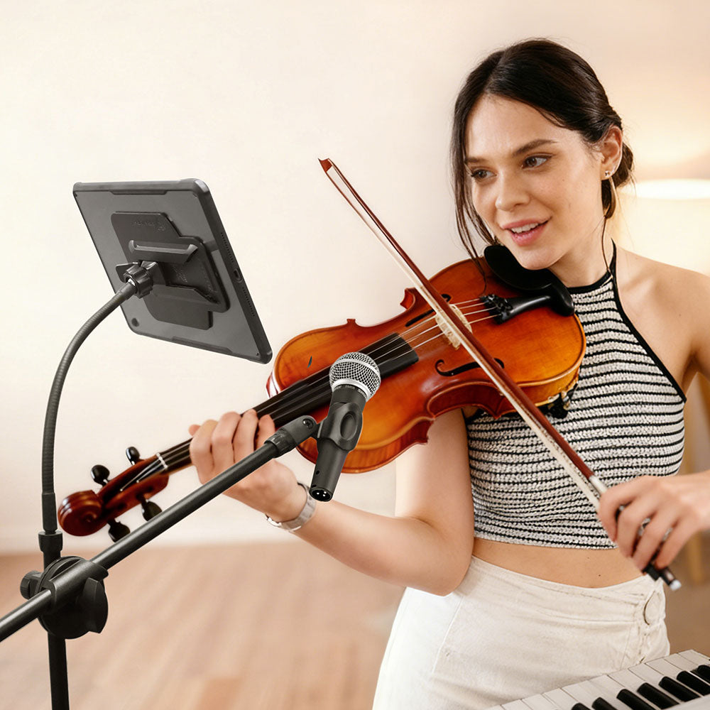 X185T | Tripod Floor Stand With Boom Microphone Arm | TYPE-T For Tablet