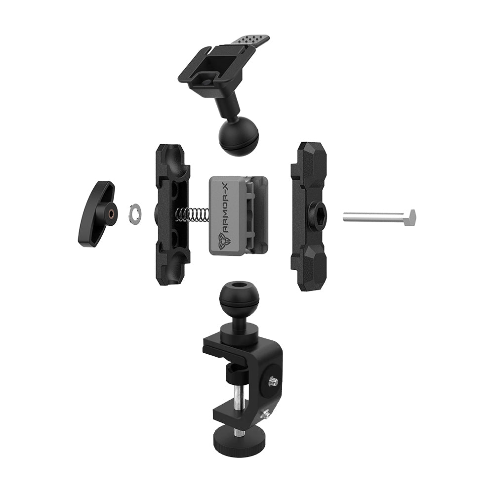 P17T | Heavy-Duty G-Clamp Bar Mount*SMALL | ONE-LOCK for Tablet