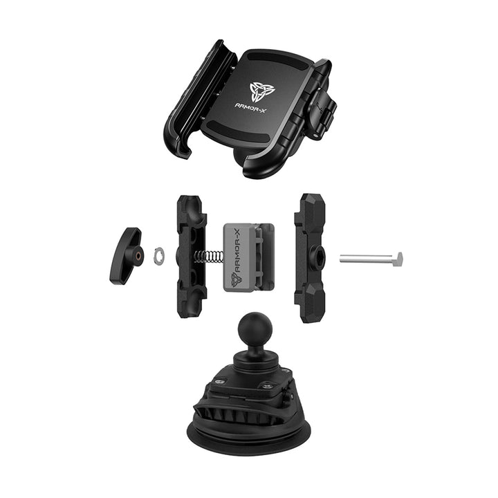 ARMOR-X Strong Suction Cup Universal Mount for phone, free to rotate your device with full 360 degrees to get the best view.