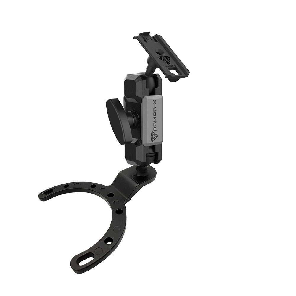 P32K | Heavy-Duty Motorcycle Fuel / Oil Tank Mount * LARGE | ONE-LOCK for Phone