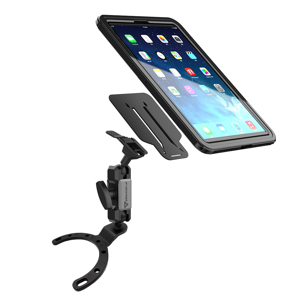 P32T | Heavy-Duty Motorcycle Fuel / Oil Tank Mount * LARGE | ONE-LOCK for Tablet