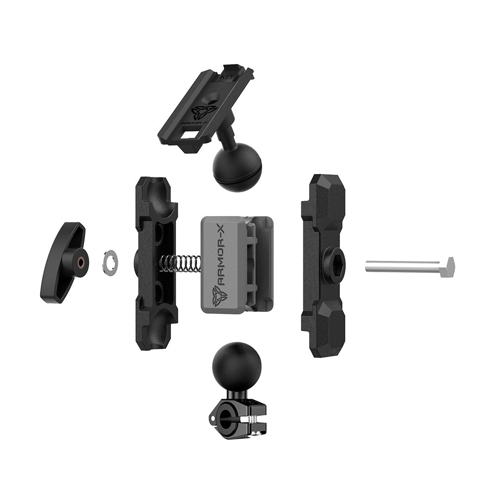 P36K | Heavy-Duty Motorcycle Mirror Mount | ONE-LOCK for Phone