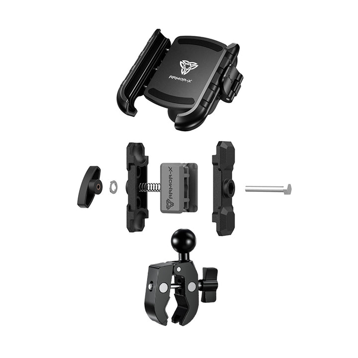 ARMOR-X Quick Release Handle Bar Mount Universal Mount for phone, free to rotate your device with full 360 degrees to get the best view.