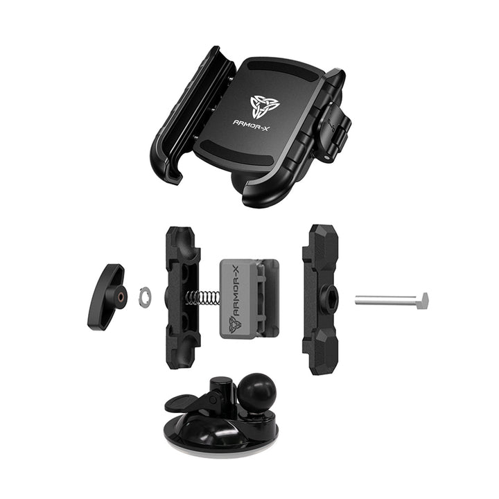 ARMOR-X Vacuum Suction Cup Universal Mount for phone, free to rotate your device with full 360 degrees to get the best view.