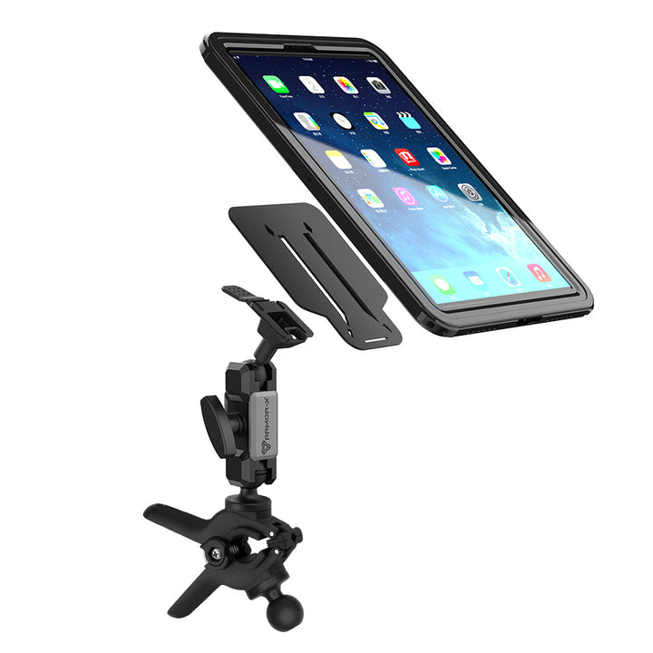 P49T | Dual Ball Tough Spring Clamp Mount | ONE-LOCK for Tablet