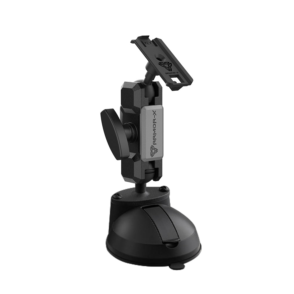ARMOR-X ONE-LOCK Glass Suction Cup Mount TYPE-K for phone.