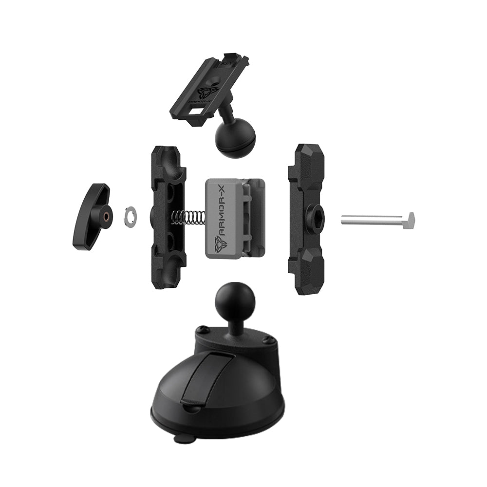 P51K | Glass Suction Cup Mount | ONE-LOCK for Phone