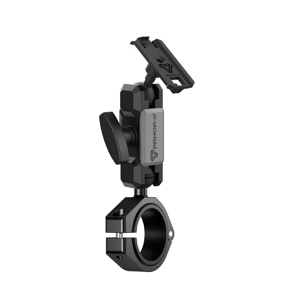 ARMOR-X ONE-LOCK Bar Clamp Mount for smartphone.
