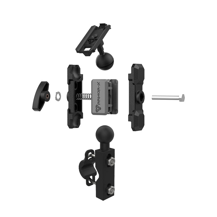 P8K | Heavy-Duty U-Bolt Bar Mount | ⌀12-35mm | ONE-LOCK for Phone