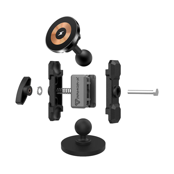 P11MS03 | Heavy-Duty Magnetic Magnet Mount | MagSafe / Pixelsnap 15W Fast Charger | ONE-LOCK for iPhone & Smartphone