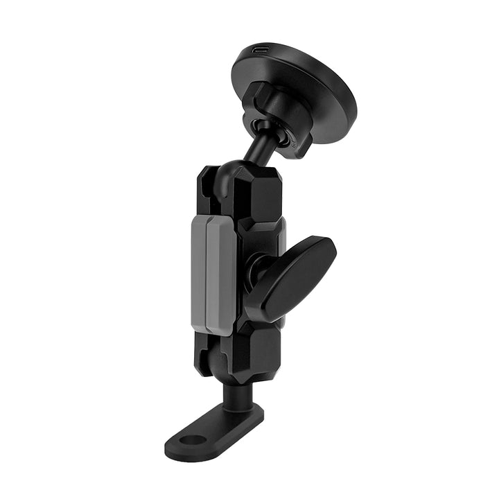 P20MS03 | Heavy-Duty Motorcycle Mirror or Pinchbolt Mount | MagSafe / Pixelsnap 15W Fast Charger | ONE-LOCK for iPhone & Smartphone