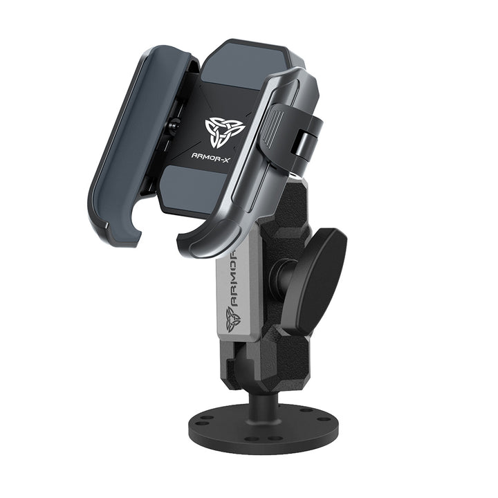 ARMOR-X 2.5" Round Plate AMPS Universal Mount for phone.