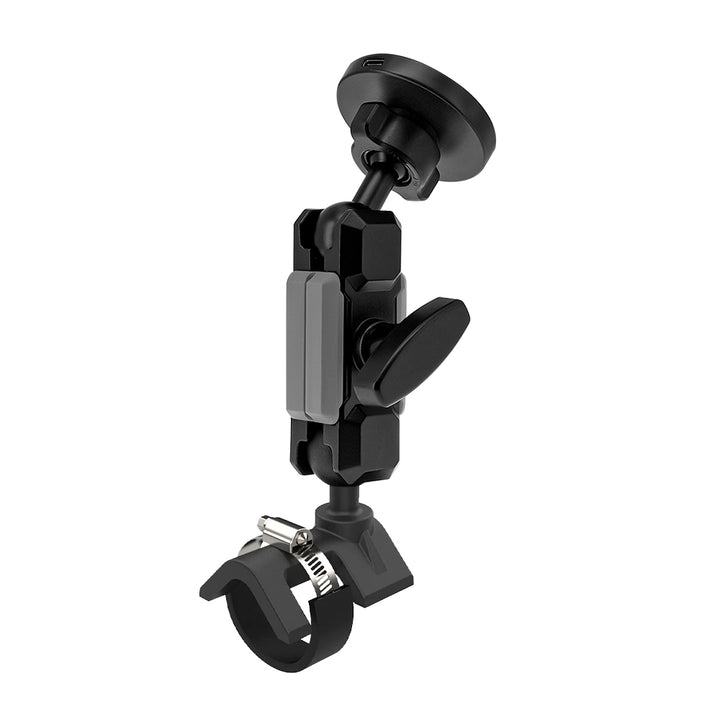 P24MS03 | Heavy-Duty Handle Bar Rail Mount | ⌀21-70mm | MagSafe / Pixelsnap 15W Fast Charger | ONE-LOCK for iPhone & Smartphone
