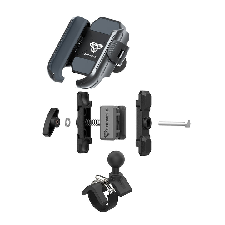 P24UP | Handle Bar Rail Universal Mount | ⌀21-70mm | Design for Phone