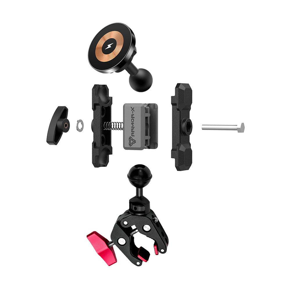 P26MS03 | Heavy-Duty G-Clamp PixelSnap 15W Fast Charger Mount for table or desk | ONE-LOCK for Google Pixel Smartphone