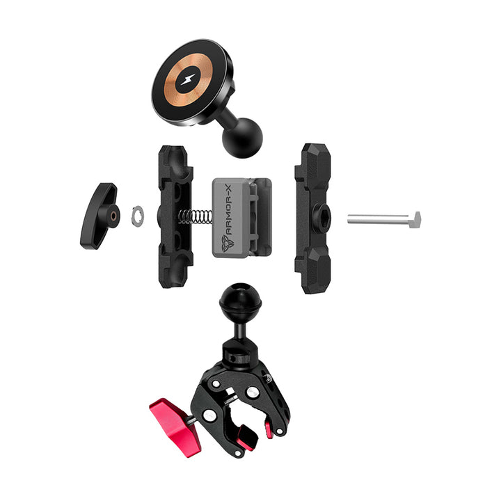 P26MS03 | Heavy-Duty G-Clamp PixelSnap 15W Fast Charger Mount for table or desk | ONE-LOCK for Google Pixel Smartphone