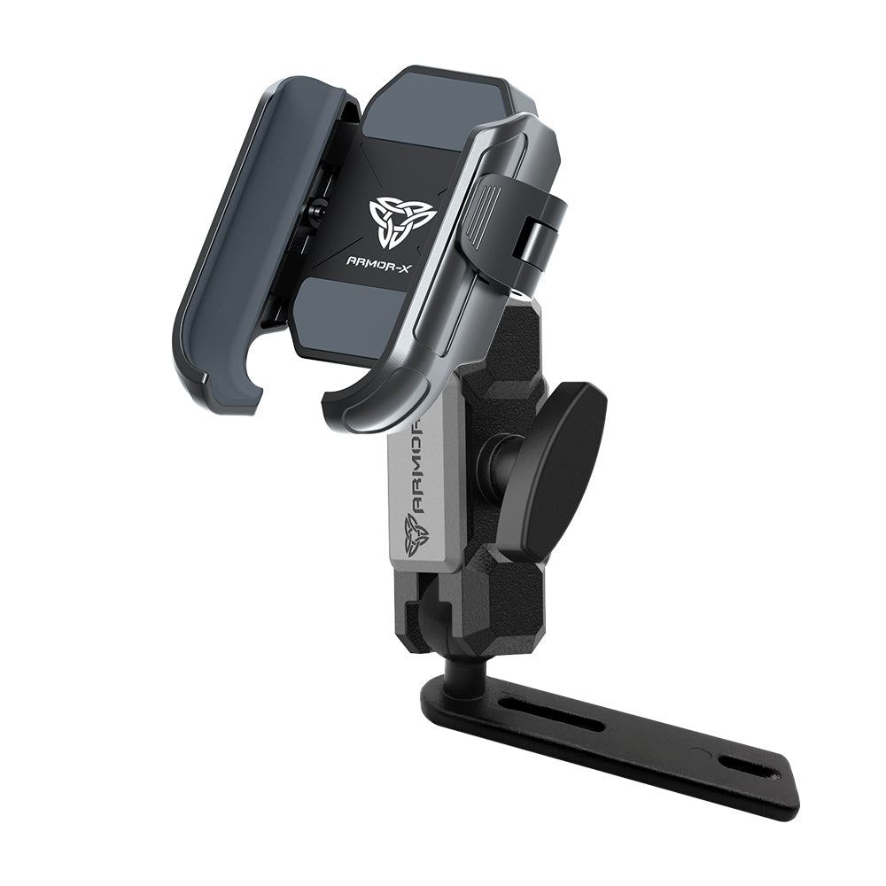 ARMOR-X Motorcycle Handlebar Pump Universal Mount for phone.