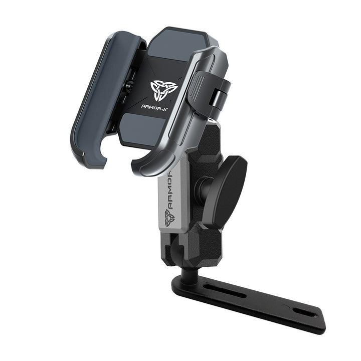 ARMOR-X Motorcycle Handlebar Pump Universal Mount for phone.