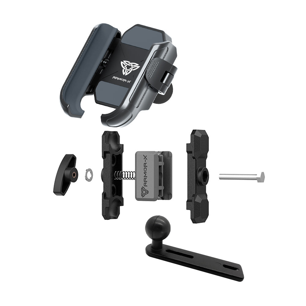P29UP | Motorcycle Handlebar Pump Universal Mount | Design for Phone