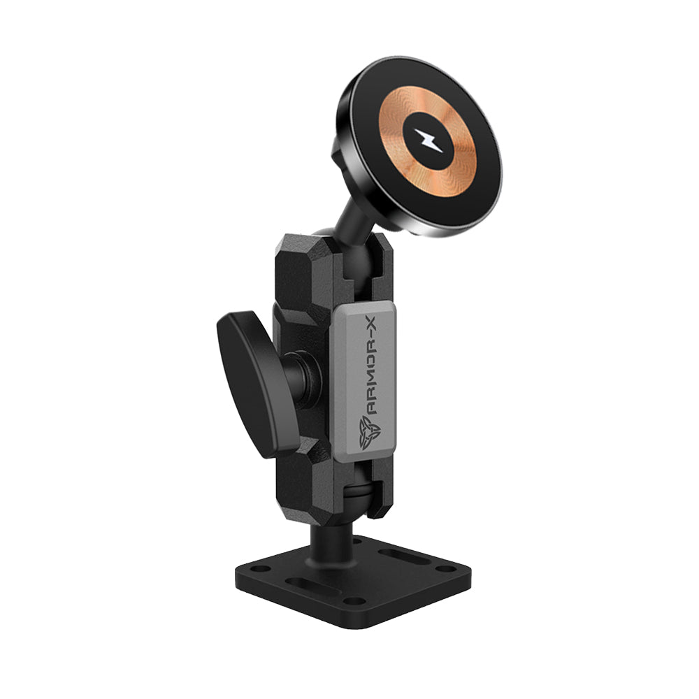 ARMOR-X Square Drill-Down MagSafe 15W Fast Charger Mount for iPhone.