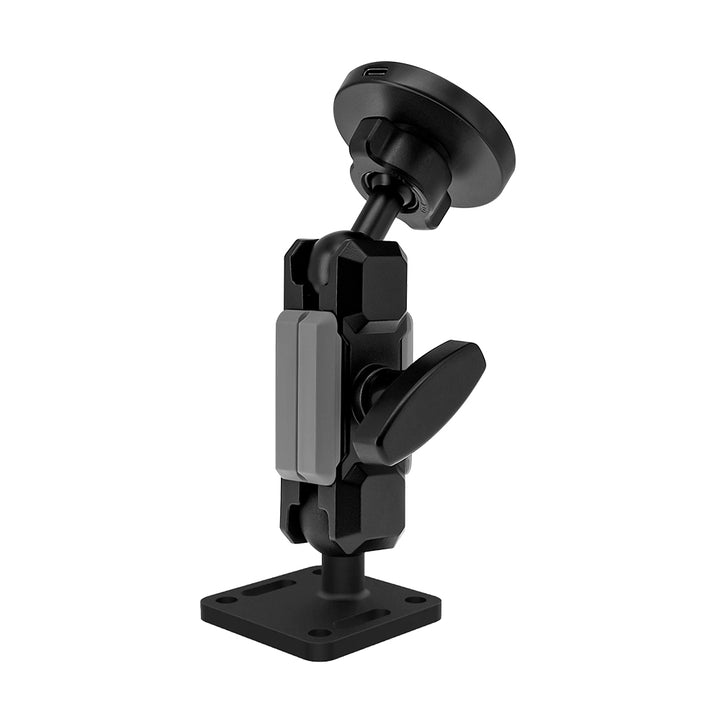 P2MS03 | Square Drill-Down Car Mount | MagSafe 15W Fast Charger | ONE-LOCK for iPhone