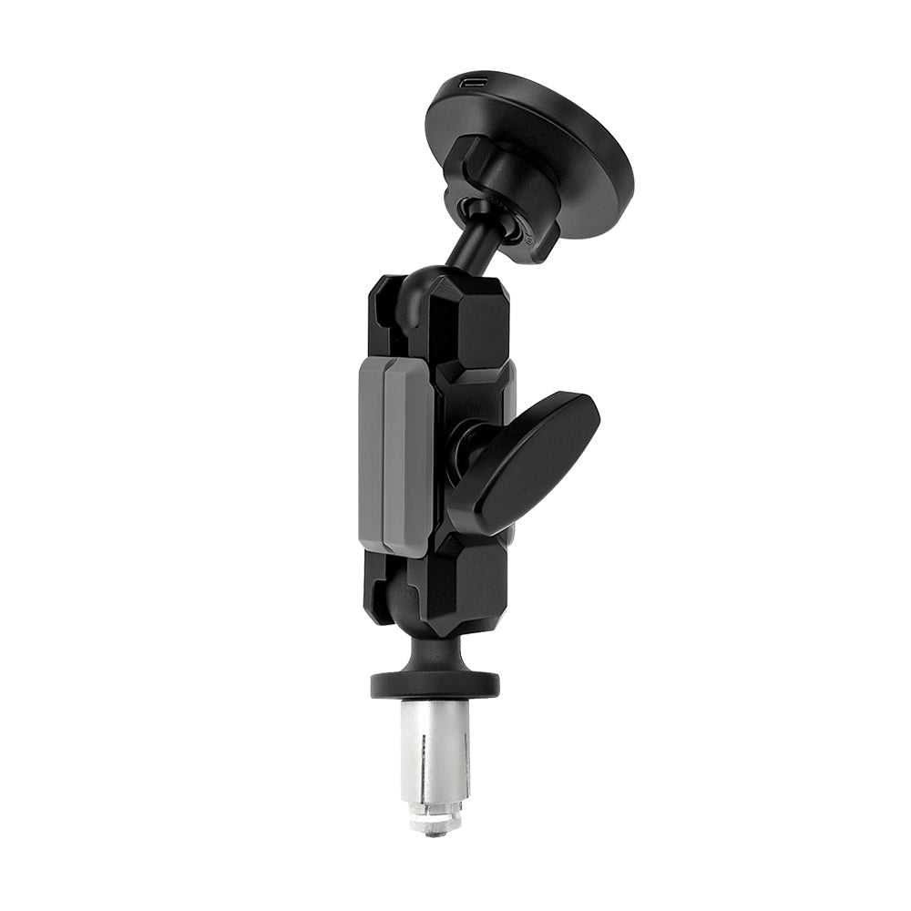 P30MS03 | Heavy-Duty Motorcycle Fork Stem Mount | MagSafe / Pixelsnap 15W Fast Charger | ONE-LOCK for iPhone & Smartphone