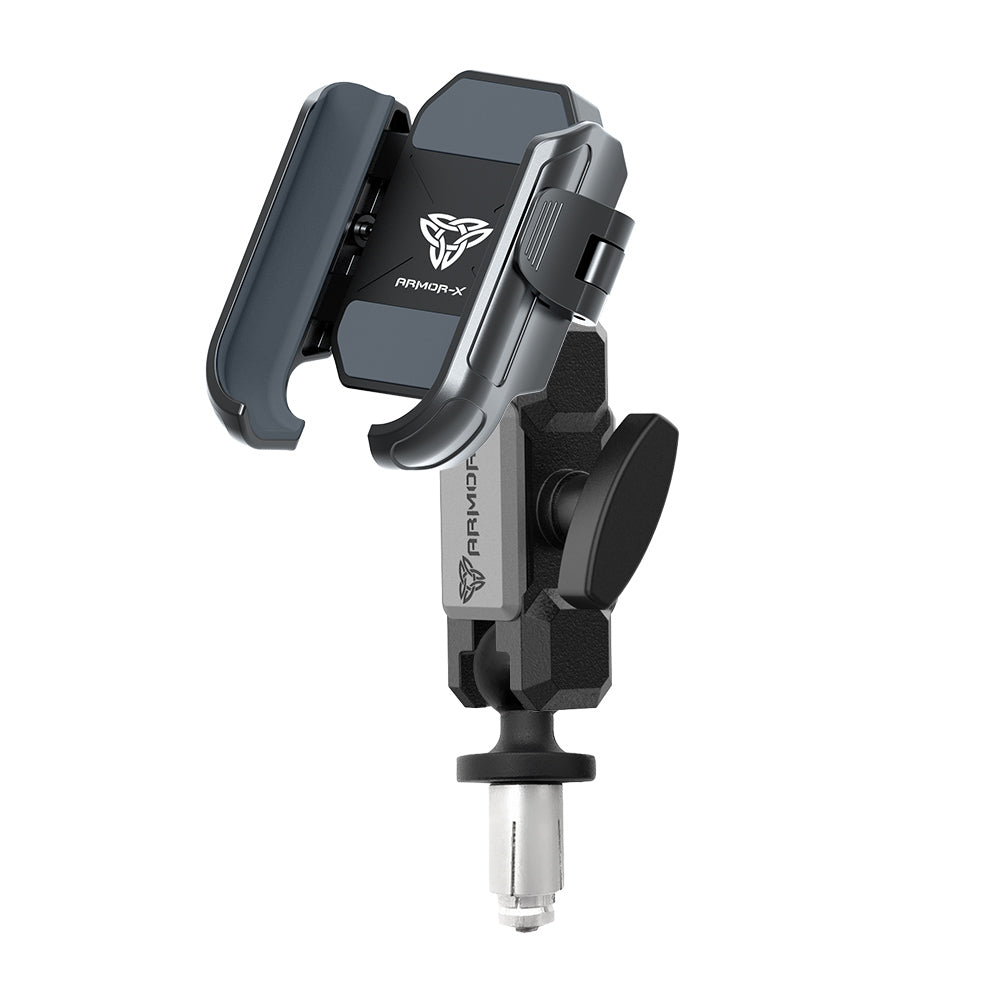 ARMOR-X Motorcycle Bike Universal Mount with Fork Stem Base for phone.