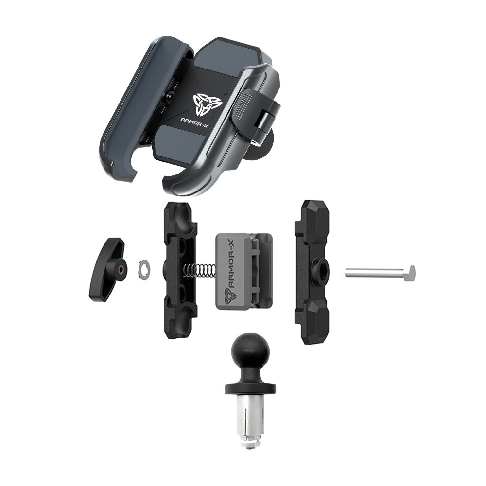 P30UP | Motorcycle Bike Universal Mount with Fork Stem Base | Design for Phone