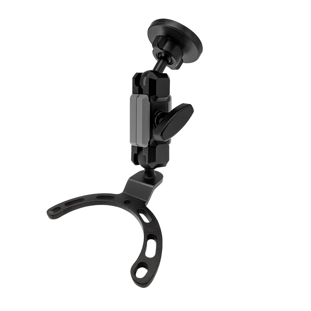 P31MS03 | Heavy-Duty Motorcycle Fuel / Oil Tank Mount * SMALL | MagSafe / Pixelsnap 15W Fast Charger | ONE-LOCK for iPhone & Smartphone
