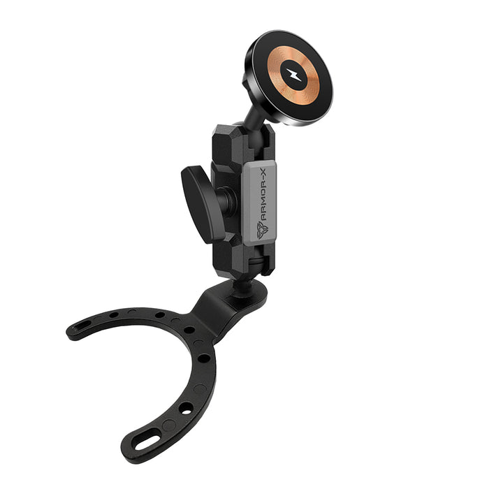 ARMOR-X Heavy-Duty Motorcycle Fuel / Oil Tank MagSafe 15W Fast Charger Mount (LARGE) for iPhone.