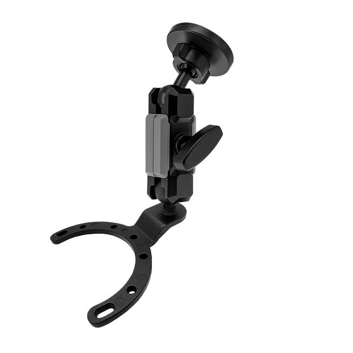 P32MS03 | Heavy-Duty Motorcycle Fuel / Oil Tank Mount * LARGE | MagSafe / Pixelsnap 15W Fast Charger | ONE-LOCK for iPhone & Smartphone