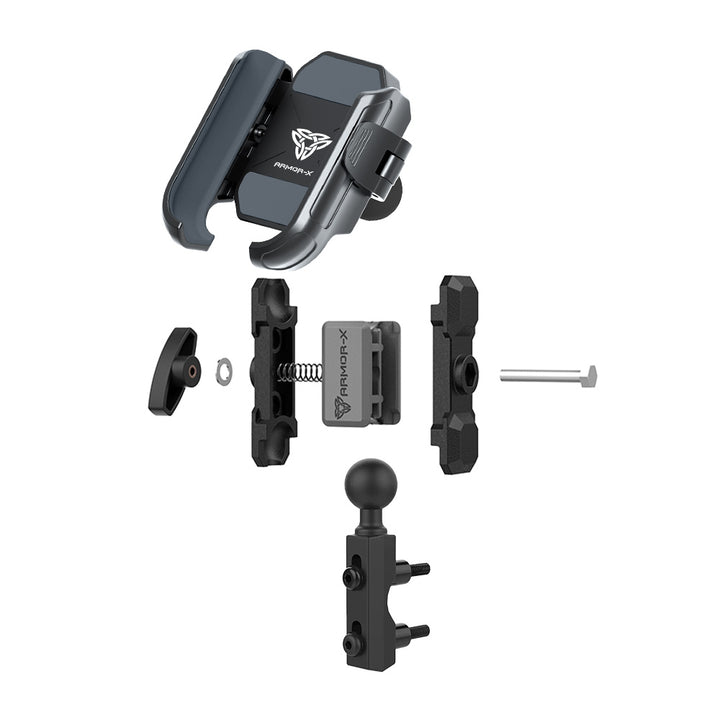 P34UP | Motorcycle Brake / Clutch / Perch Universal Mount | Design for Phone