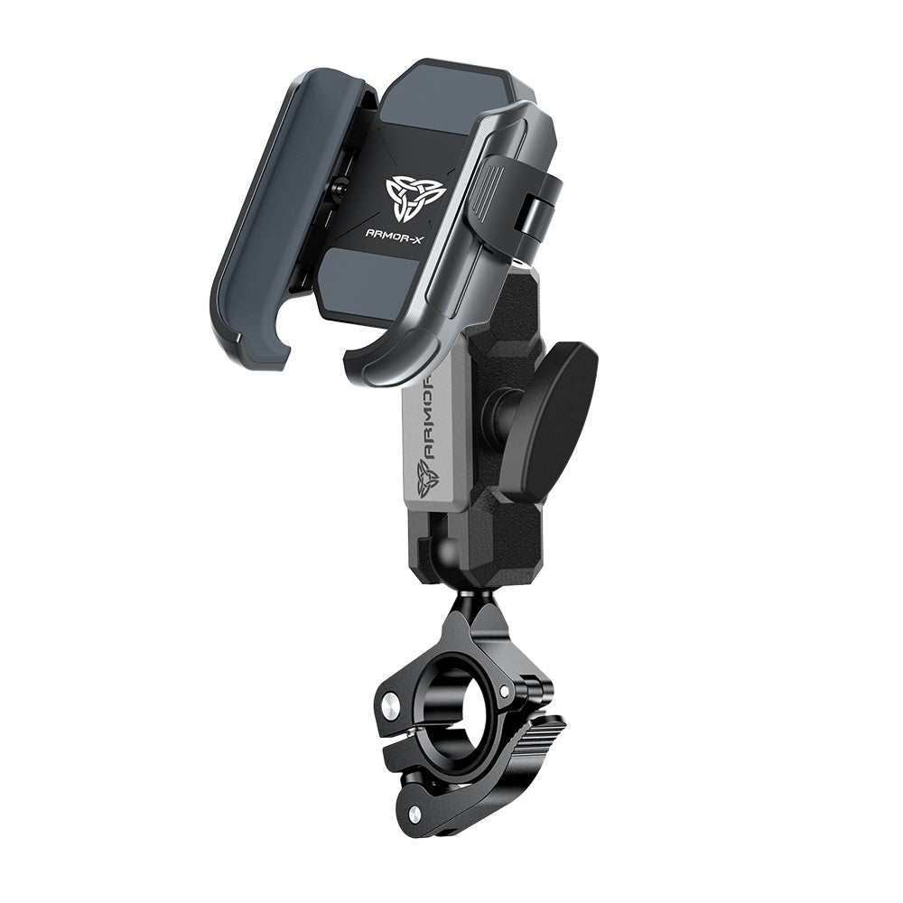 ARMOR-X Motorcycle Tool Free Installation Handlebar Mount Universal Mount for phone.