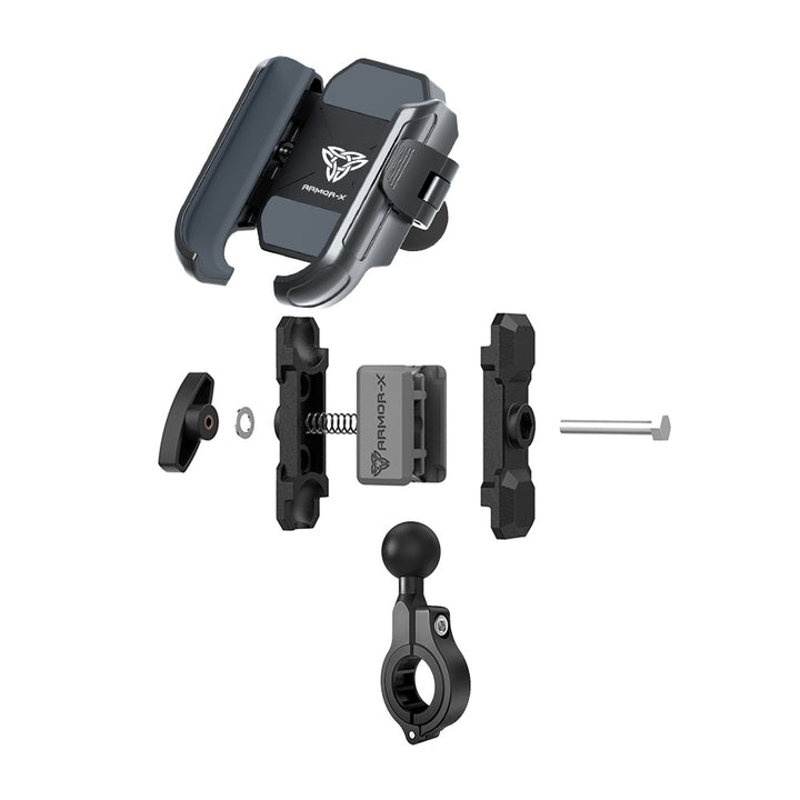 P37UP | Motorcycle Handlebar Universal Mount | ⌀22-32mm | Design for Phone