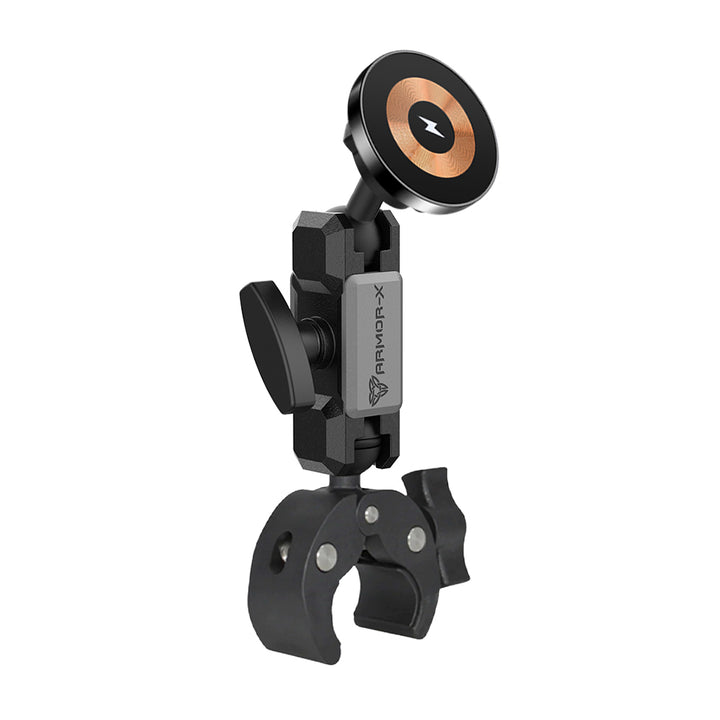 ARMOR-X Quick Release Handle Bar MagSafe 15W Fast Charger Mount for iPhone.