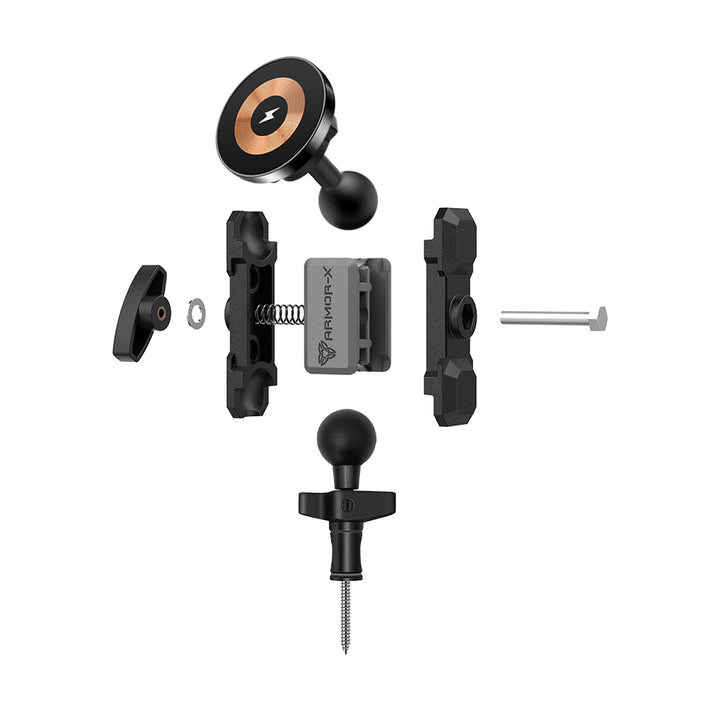 P45MS03 | Wall Screw Mount | MagSafe / Pixelsnap 15W Fast Charger | ONE-LOCK for iPhone & Smartphone