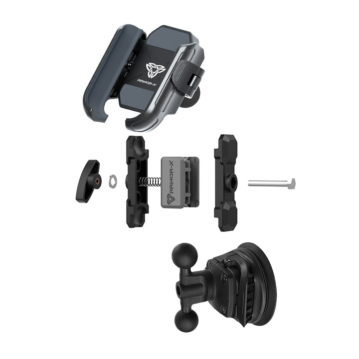 P47UP | Dual Ball Strong Suction Cup Universal Mount | Design for Phone