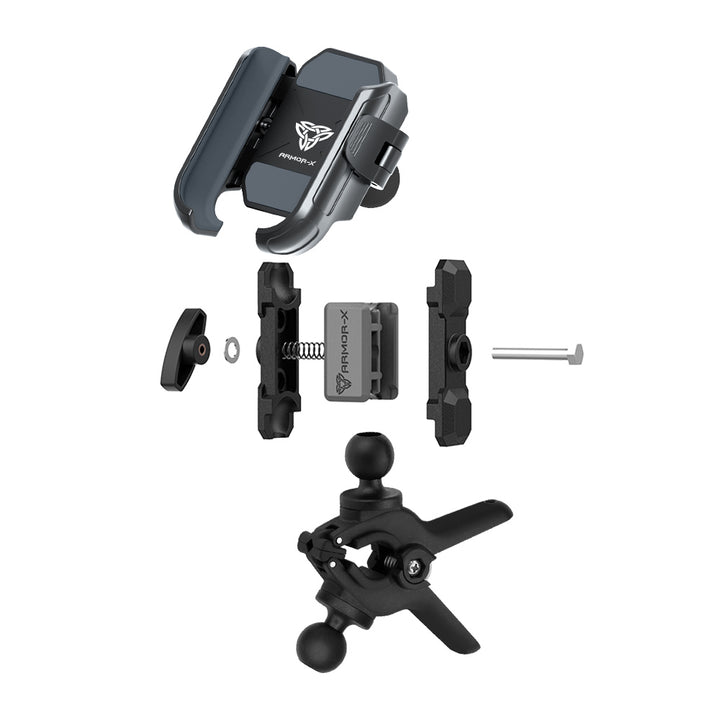 P49UP | Dual Ball Tough Spring Clamp Mount Universal Mount | Design for Phone
