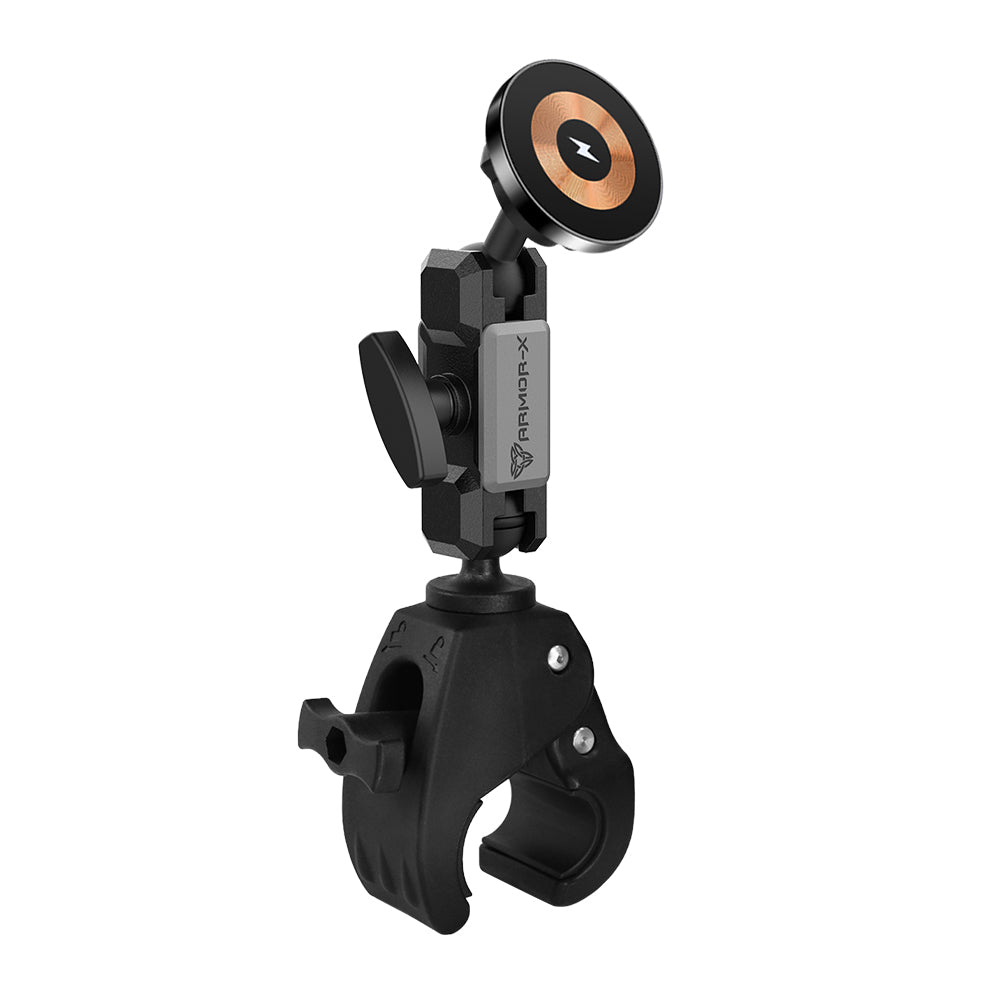 ARMOR-X Heavy-Duty Quick Release Bar MagSafe 15W Fast Charger Mount (LARGE) for iPhone.