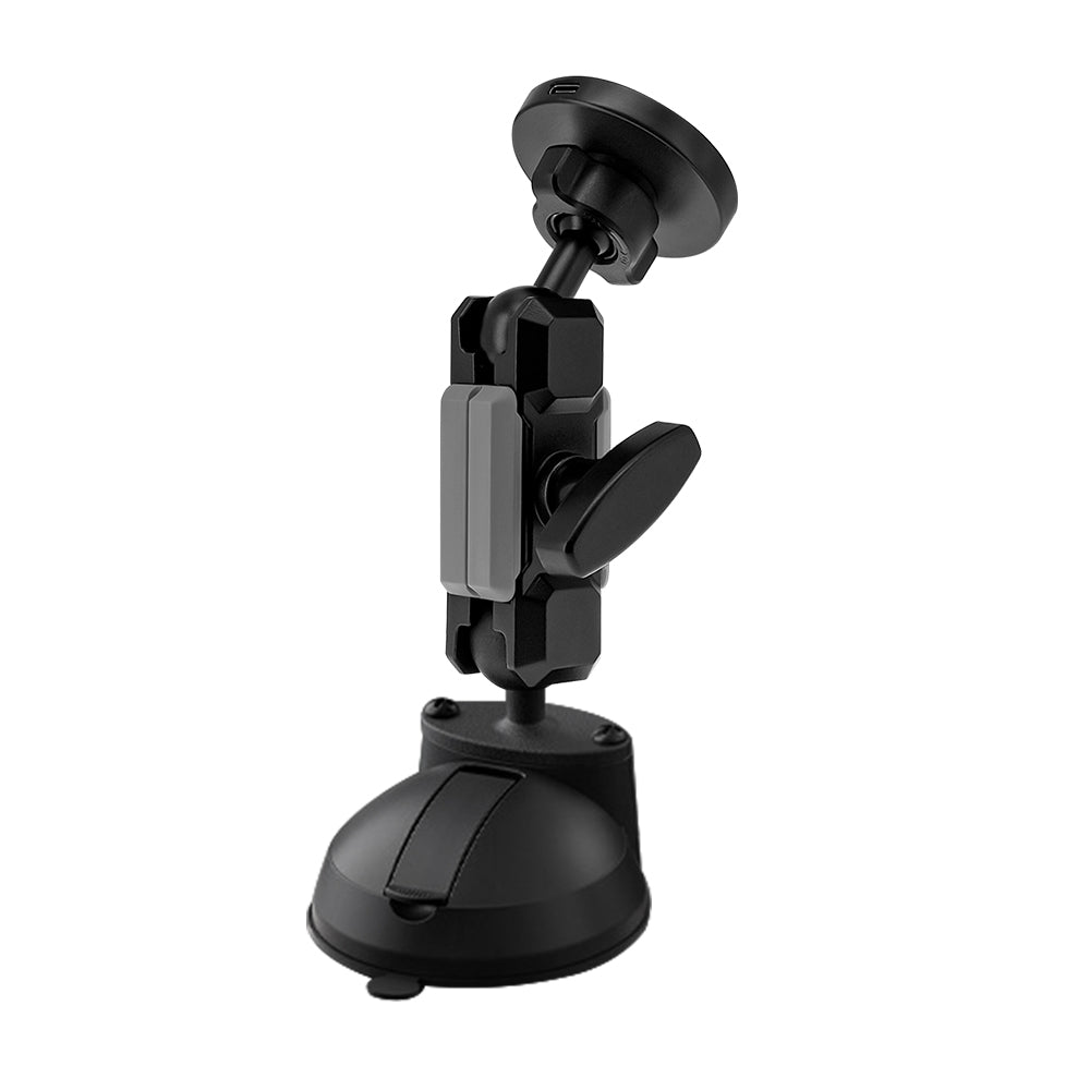 P51MS03 | Glass Suction Cup Mount | MagSafe / Pixelsnap 15W Fast Charger | ONE-LOCK for iPhone & Smartphone
