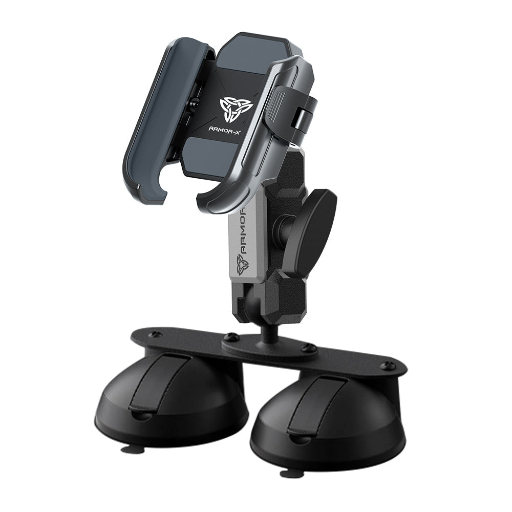 ARMOR-X Glass Double Suction Cup Universal Mount for phone.