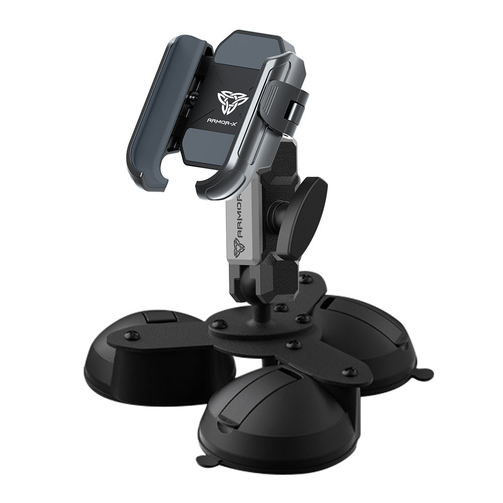 ARMOR-X Glass Triple Suction Cup Universal Mount for phone.